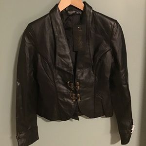 Genuine Leather Blazer Jacket